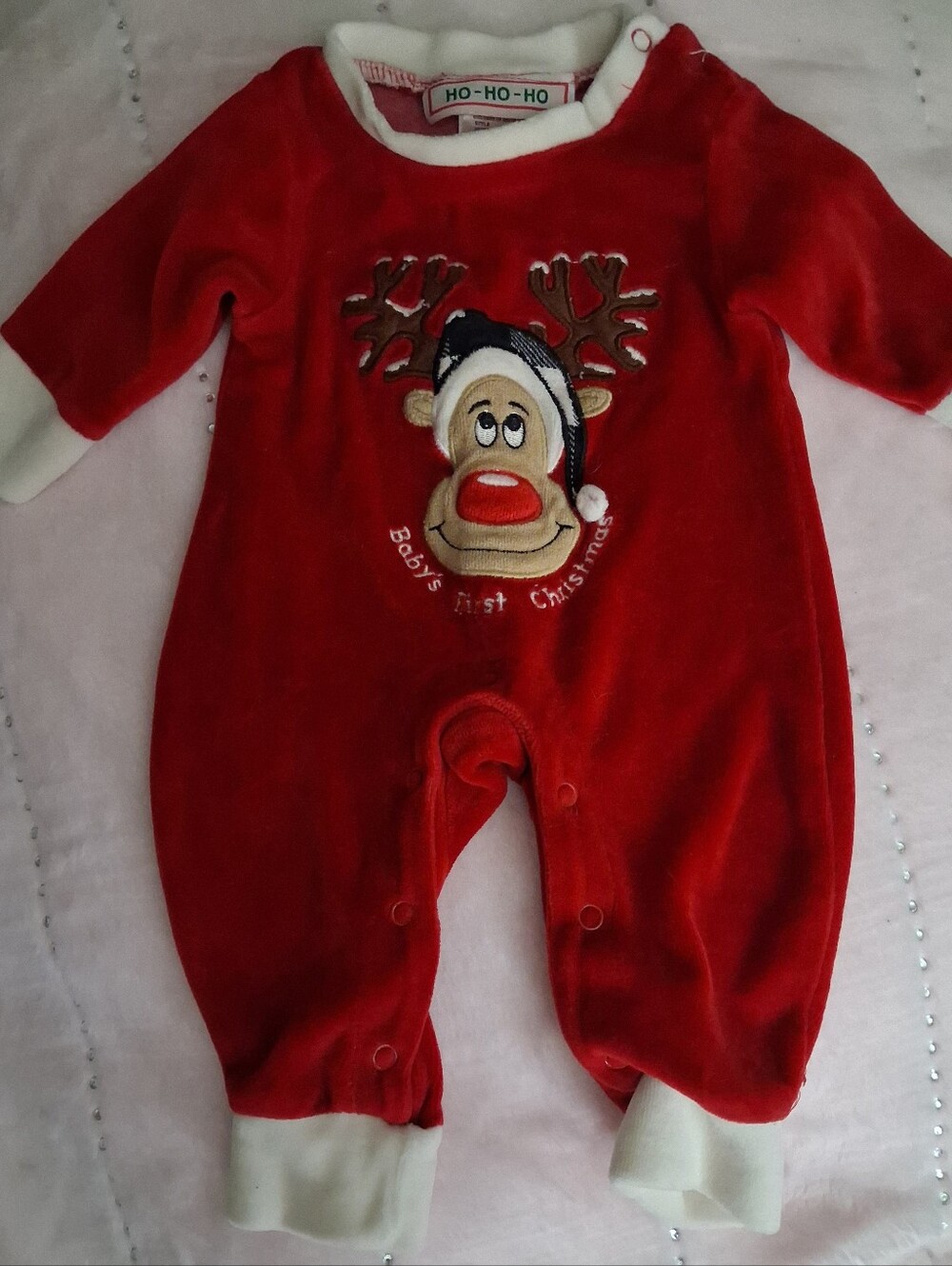 Red Infant Holiday Footie One-Piece